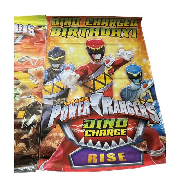Power Rangers Sabans Resurgence Dino Charged Birthday Banners Party Lot Of 2 - Picture 6 of 8